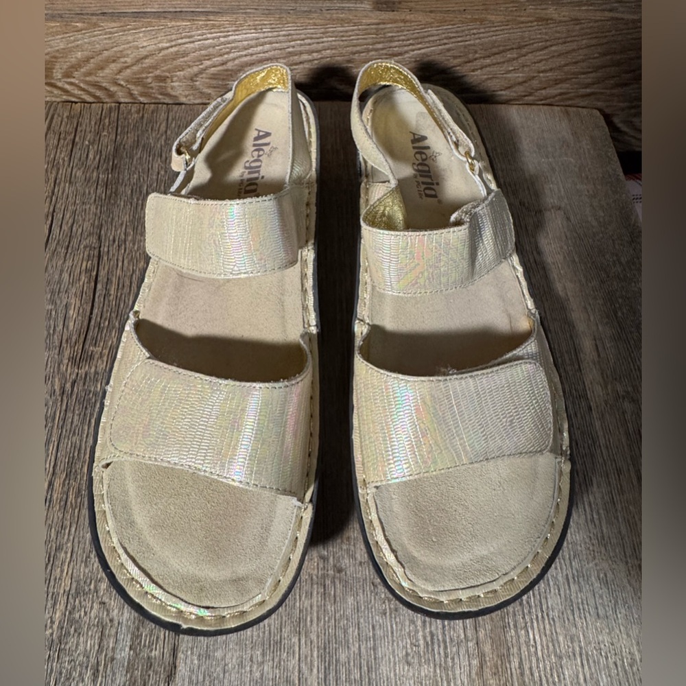 Alegria women’s Sandals - Shimmering Cream and gold